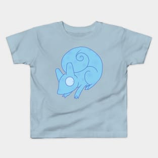 The Owl House Inspired Light Blue Chameleon Design Kids T-Shirt